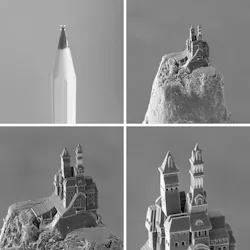 Castle on a pencil tip Castle on a pencil tip