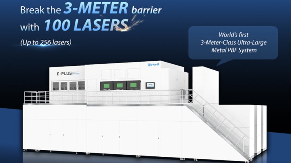 EP-M3050 Metal 3D Printer Offers 3,050 x 3,050 mm Build Area, Up to 256 Lasers