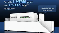 EP-M3050 Metal 3D Printer Offers 3,050 x 3,050 mm Build Area, Up to 256 Lasers EP-M3050 Metal 3D Printer Offers 3,050 x 3,050 mm Build Area, Up to 256 Lasers