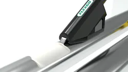 Roller Conveyor Scraper Tool Speeds Sticker Removal