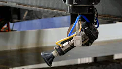 APEX-90 Waterjet Cutting Head Cuts Full ±90-Degree Angles