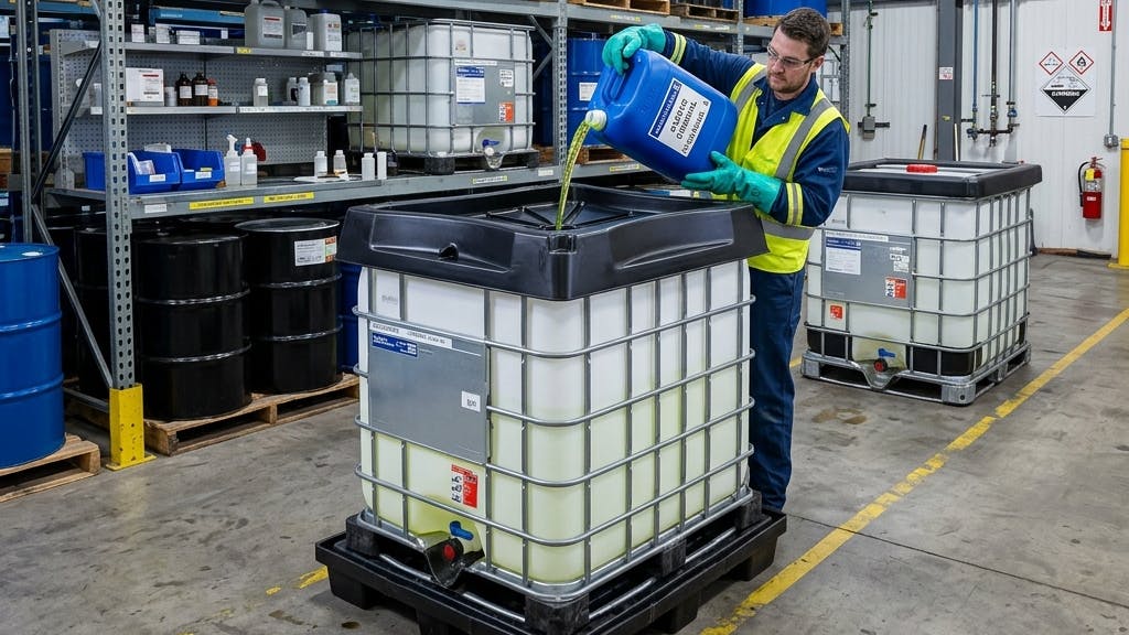 Ergonomic IBC Funnel Eases Tote Refilling Reach