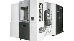 GENOS M4000H-e Horizontal Machining Center Holds 64 Tools