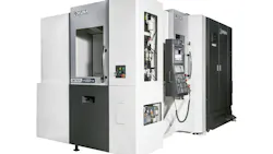 GENOS M4000H-e Horizontal Machining Center Holds 64 Tools