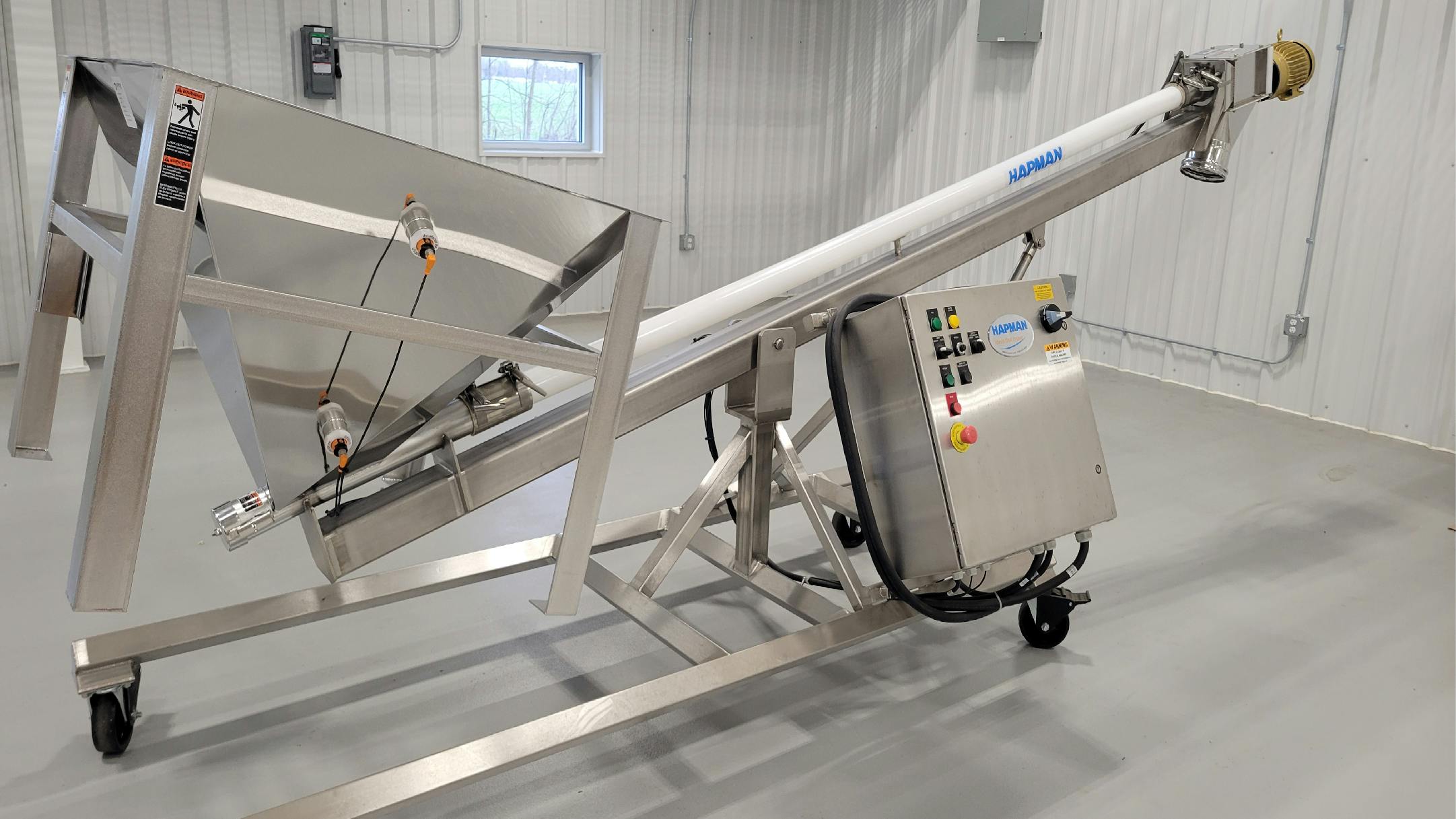 Washdown -ready hopper