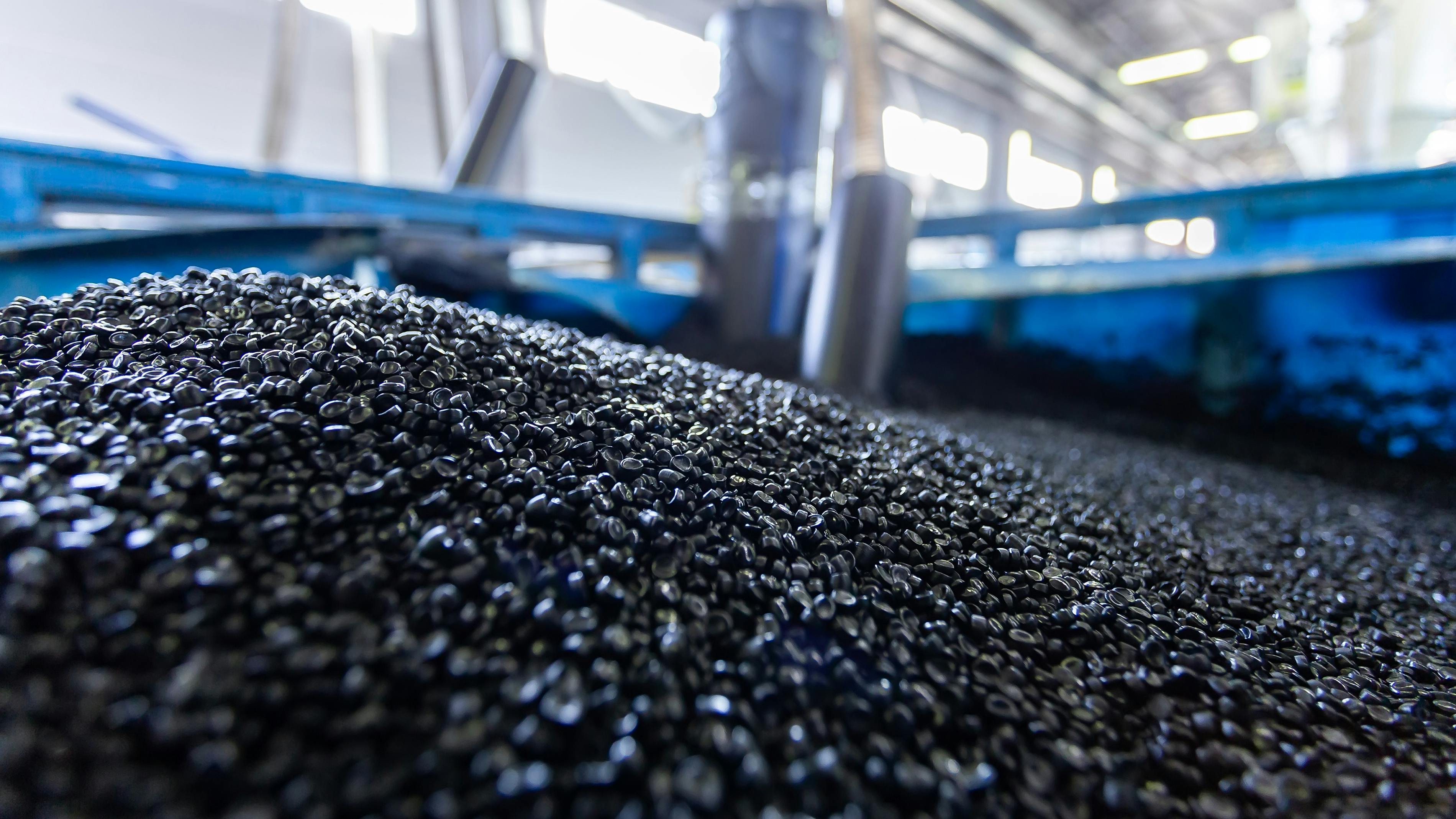 polymer for pipes, plastic close-up, raw material