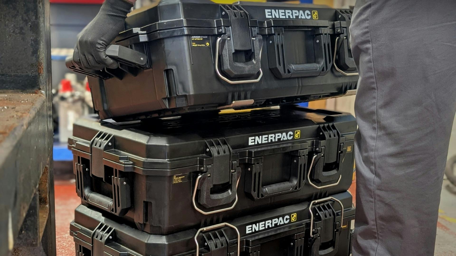 Armor Stack modular storage cases.
