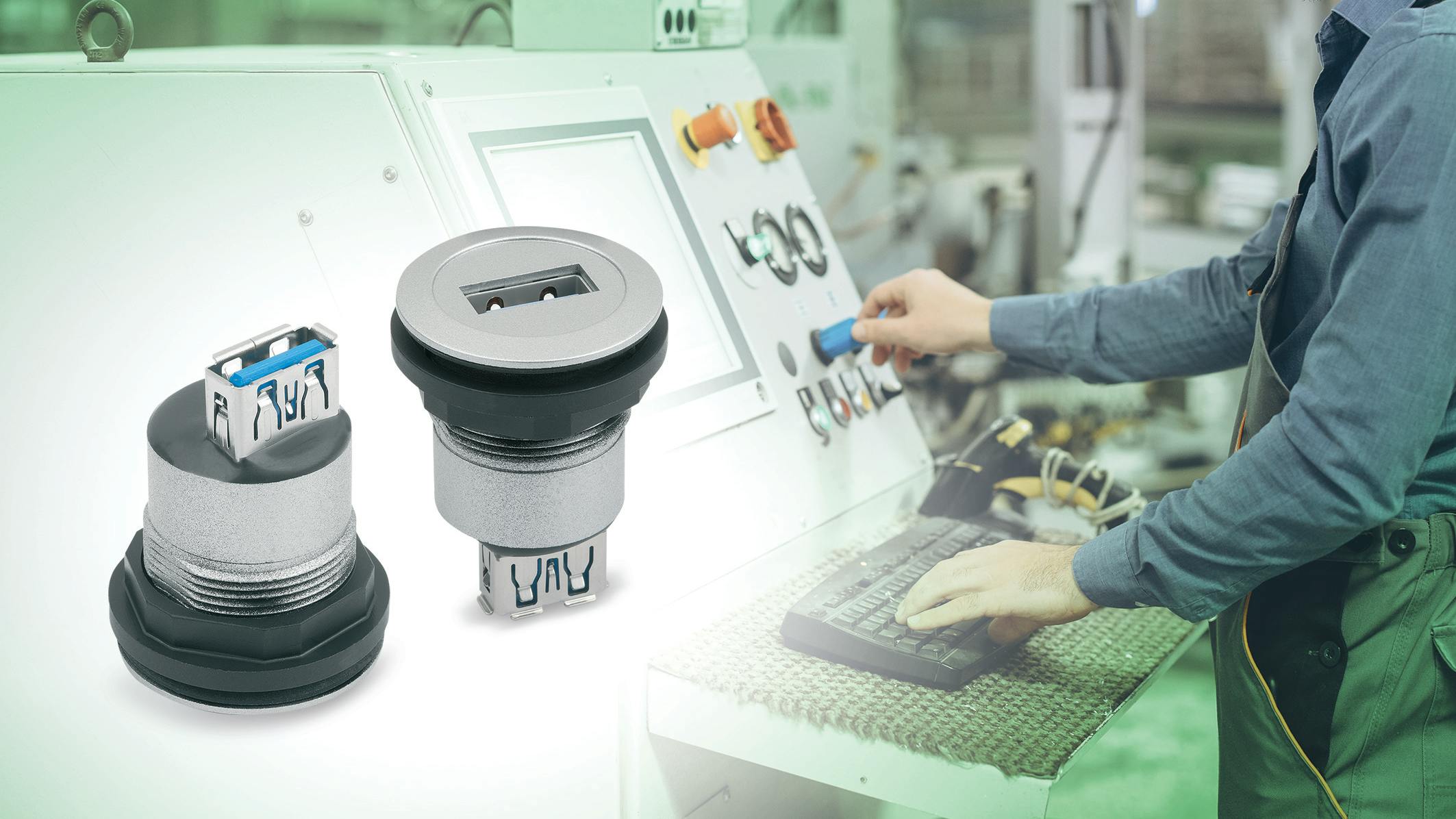 USB and RJ45 Fitted Sockets Add Data Ports to Control Panels
